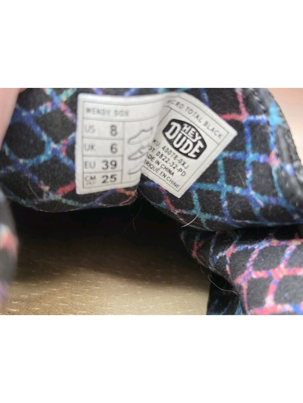 Hey Dude Wendy Micro Total Black SZ 8 Slip On Shoes Loafers Urban Casual Comfort - Picture 6 of 7